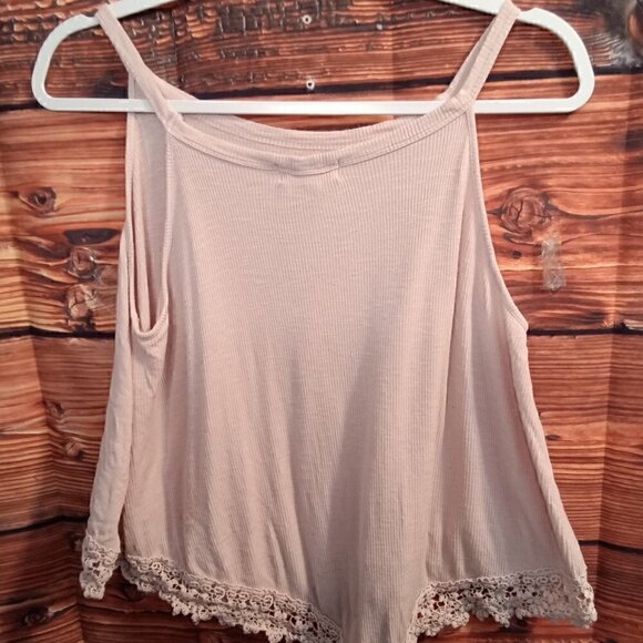 Pink rose Spaghetti strap medium women's top - Picture 8 of 9